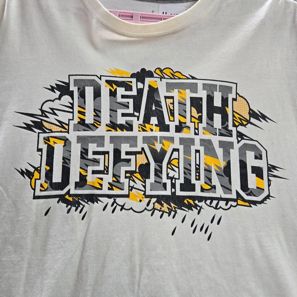 Air‎ Jordan Men Shirt Large White Death Defying Logo Crew Neck Short Sleeve Tee